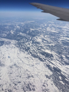 The Canadian escarpment in late April windswept and snow laced